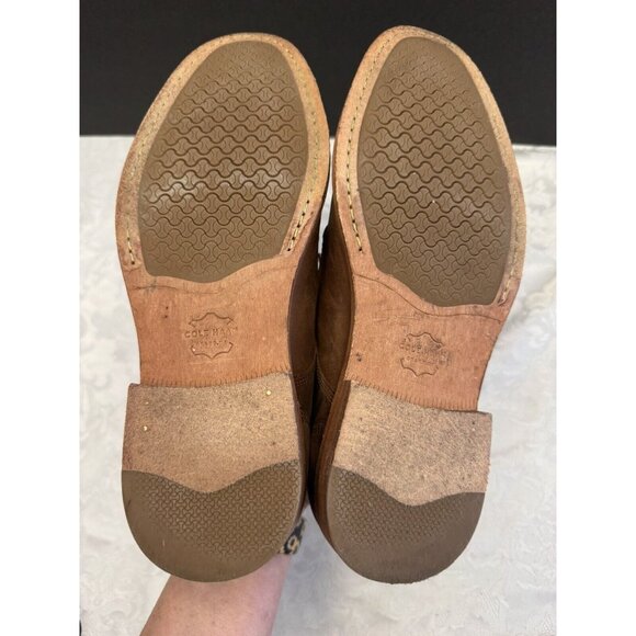 Cole Haan 8.5M‎ Feathercraft Plain Toe Grand Blucher Oxford Leather Shoe Tan main image 4
